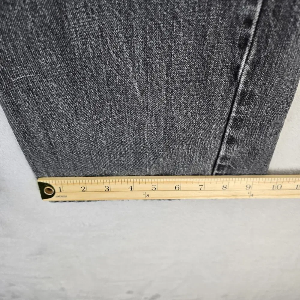 VTG Levis 527 Low Bootcut Jeans Mens 34x32 Faded Black Gray Denim Whiskers Y2K